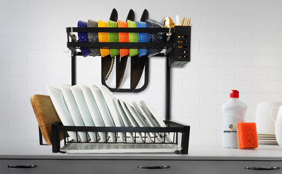 Escurridor Moderno Multifuncional con Porta Cuchillos