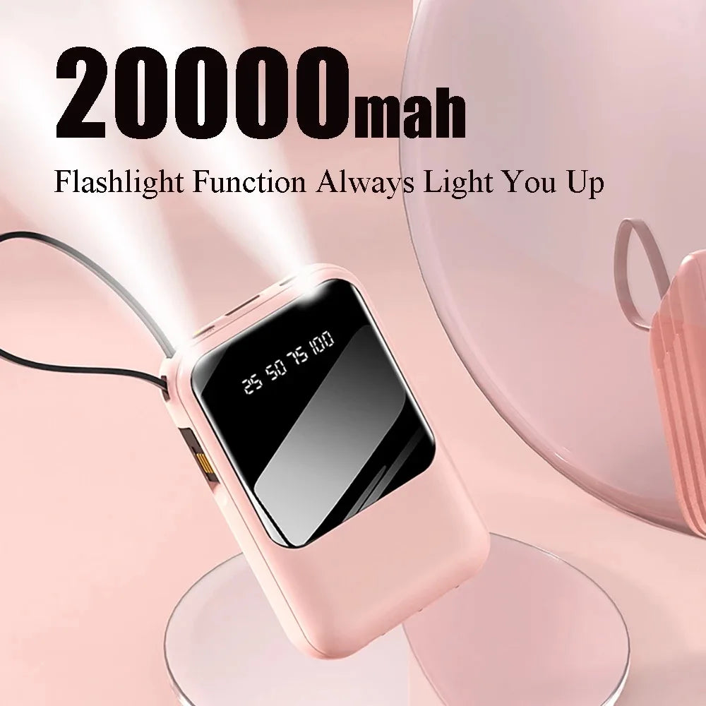 Power Bank 20,000mAh con 4 Cables Integrados