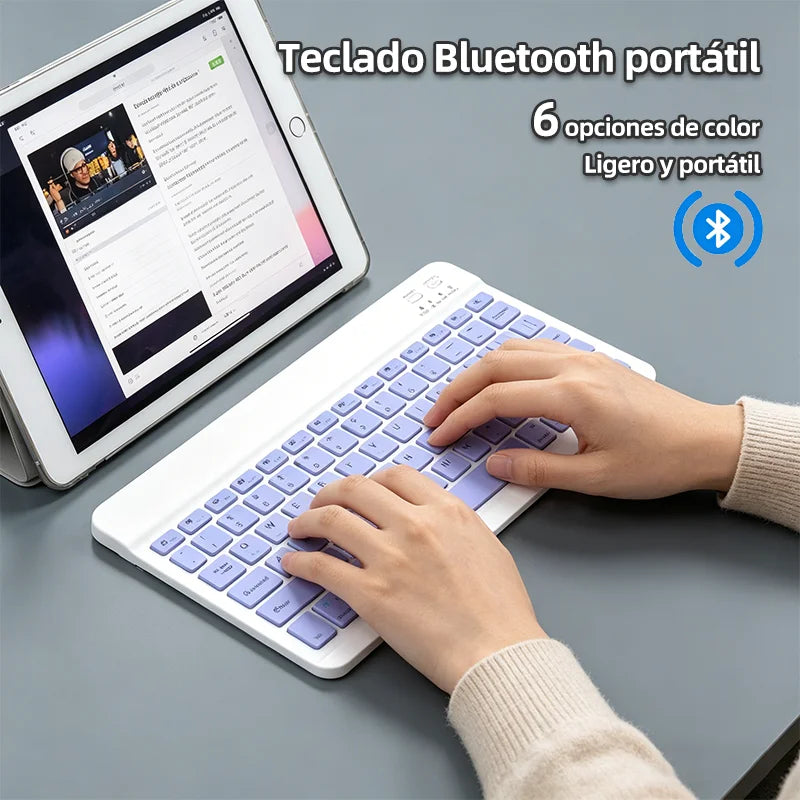 Teclado Inalámbrico Ultra Delgado para Tablet y Celular