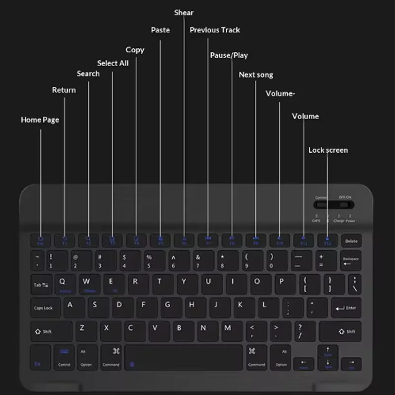 Teclado Inalámbrico Ultra Delgado para Tablet y Celular