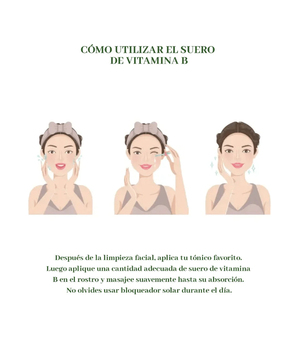 Sérum Facial de Vitamina B y Ácido Hialurónico
