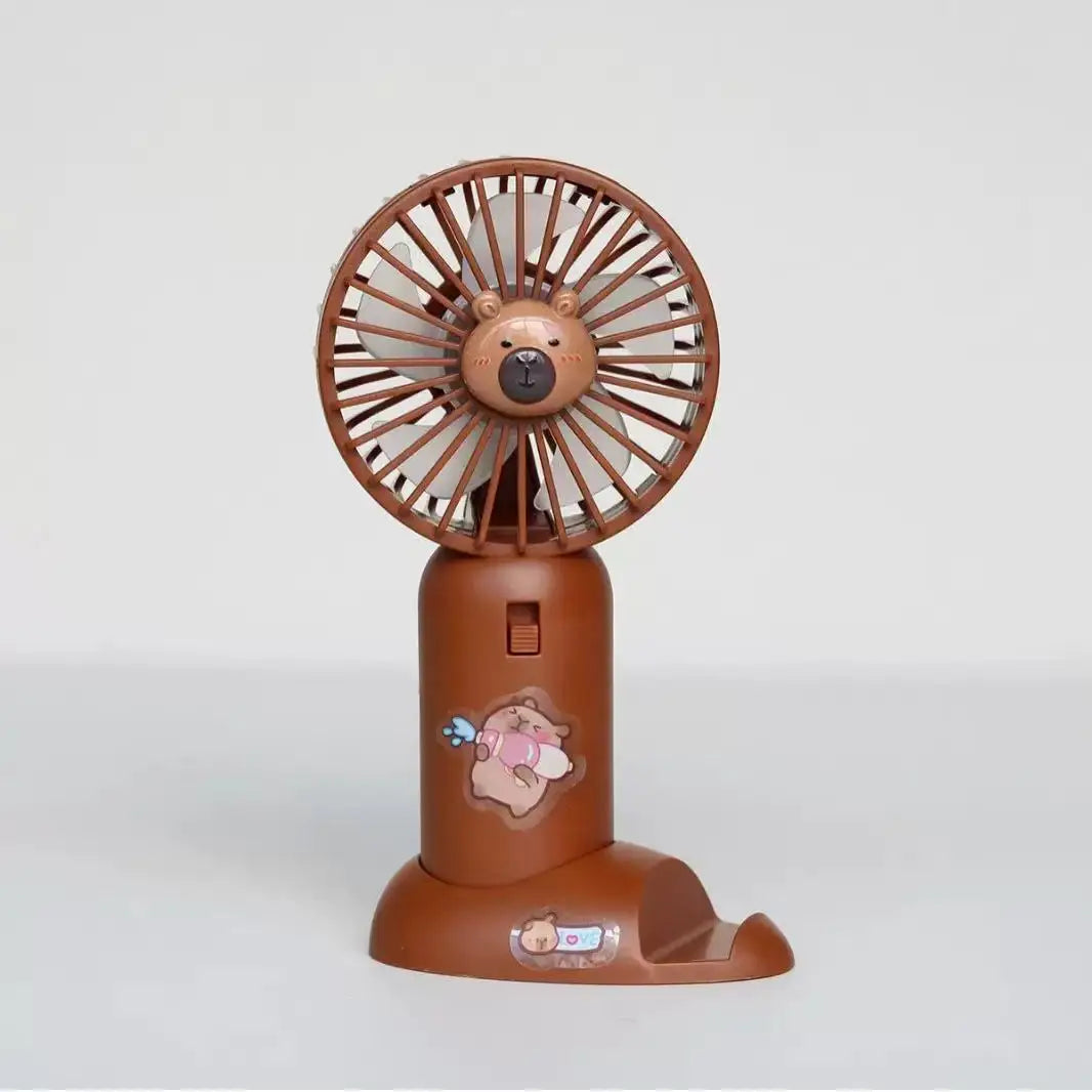 Ventilador de Escritorio Capibara 2 en 1 con Soporte para Celular