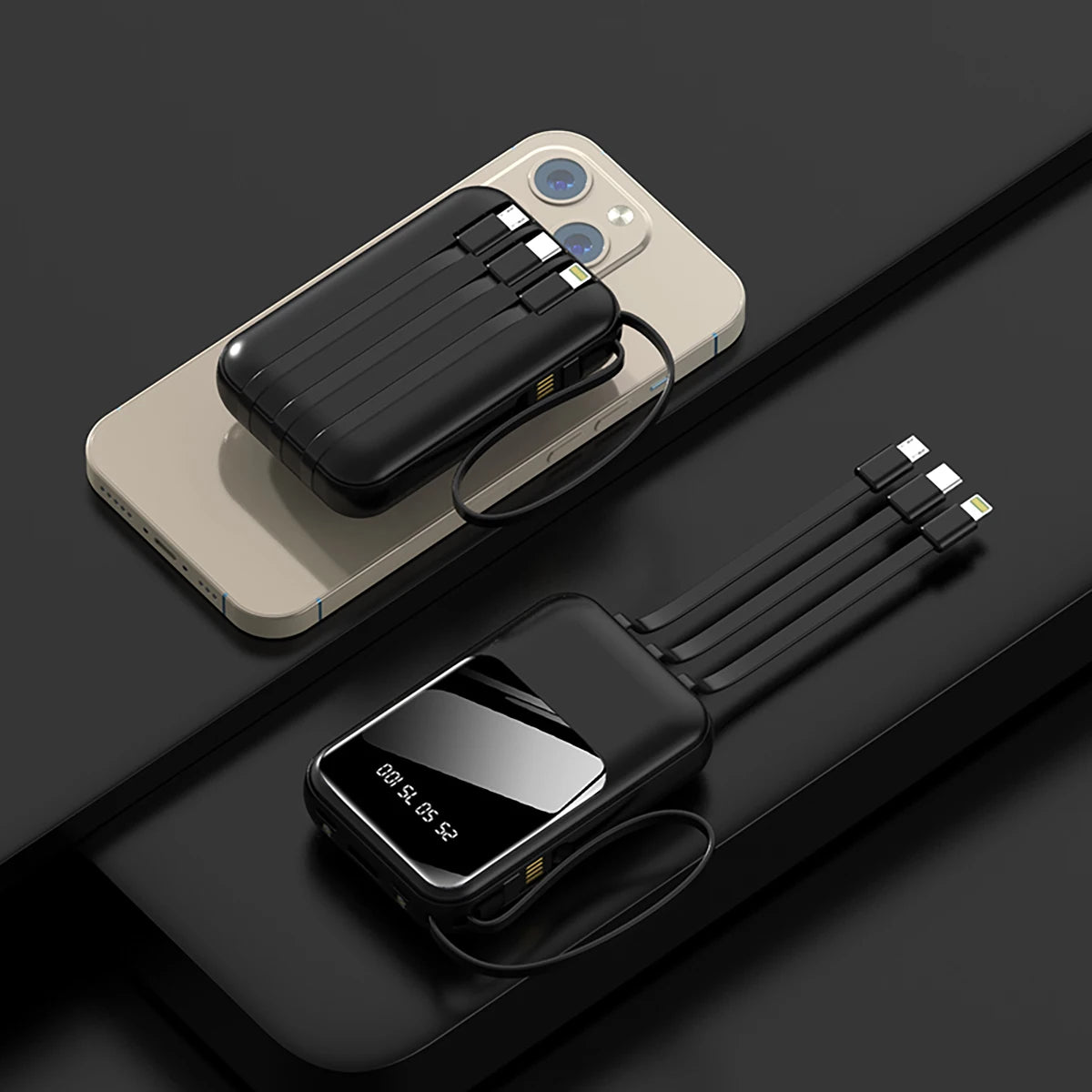 Power Bank 20,000mAh con 4 Cables Integrados