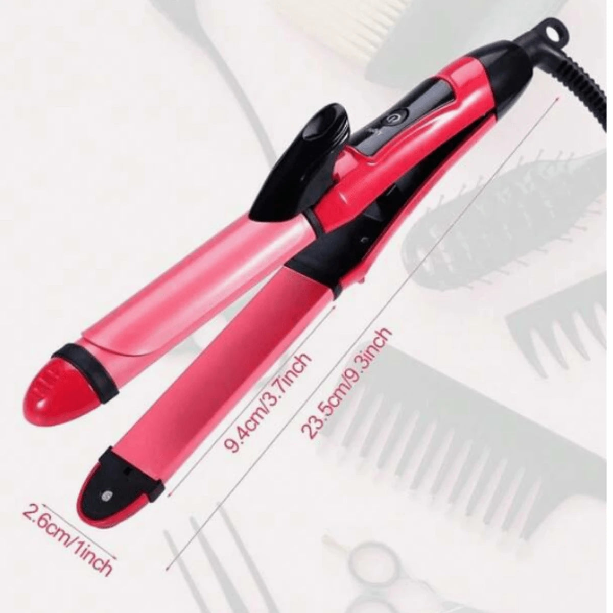 Estilizador de Cabello 2 en 1 - Alaciadora y Rizadora Profesional