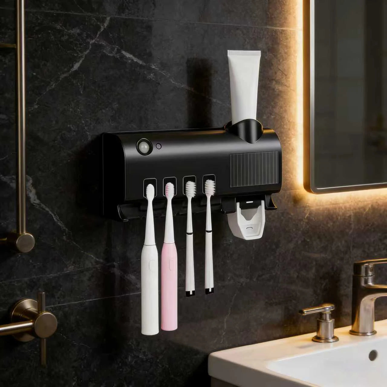 Porta Cepillos Inteligente con Dispensador Pro
