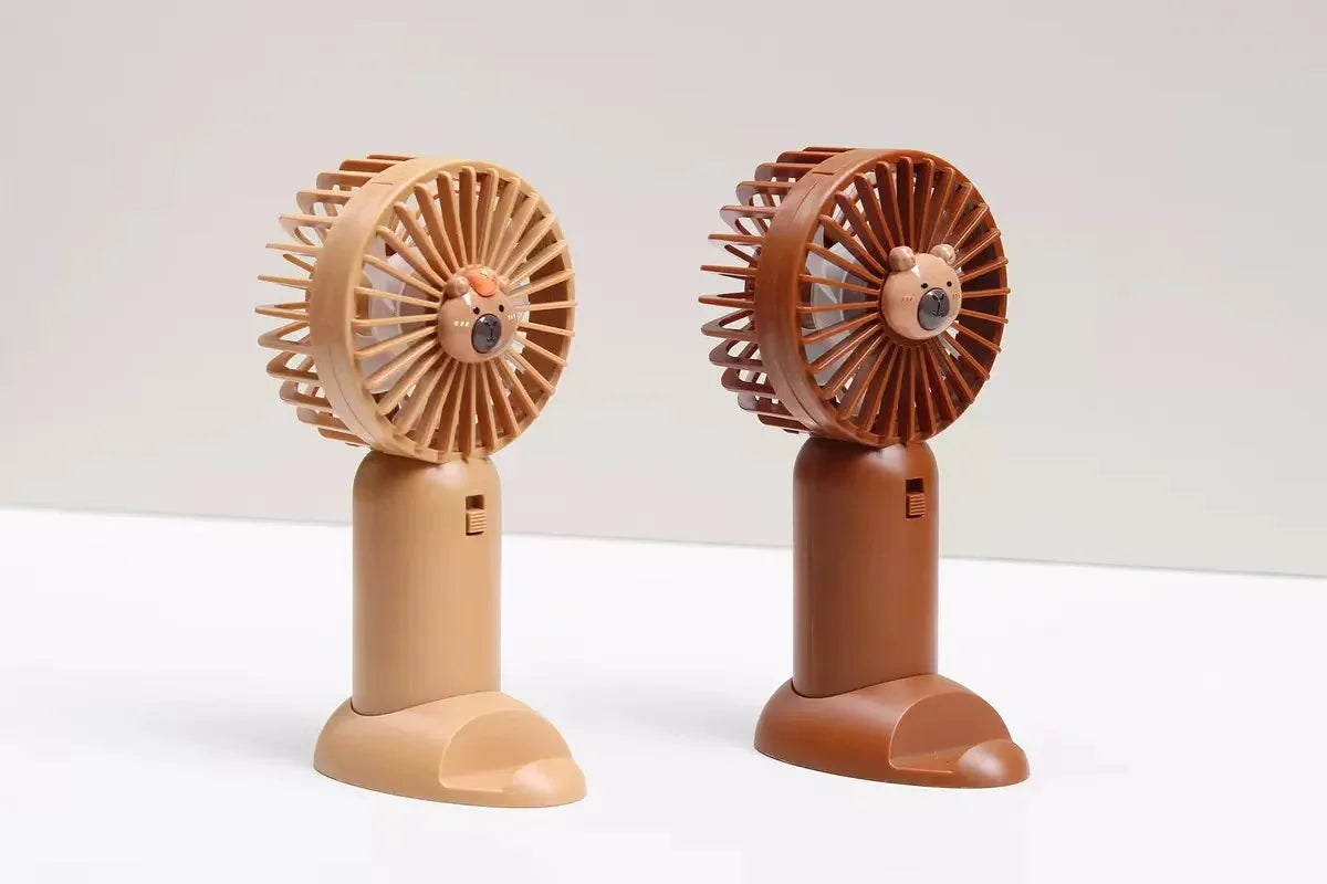 Ventilador de Escritorio Capibara 2 en 1 con Soporte para Celular