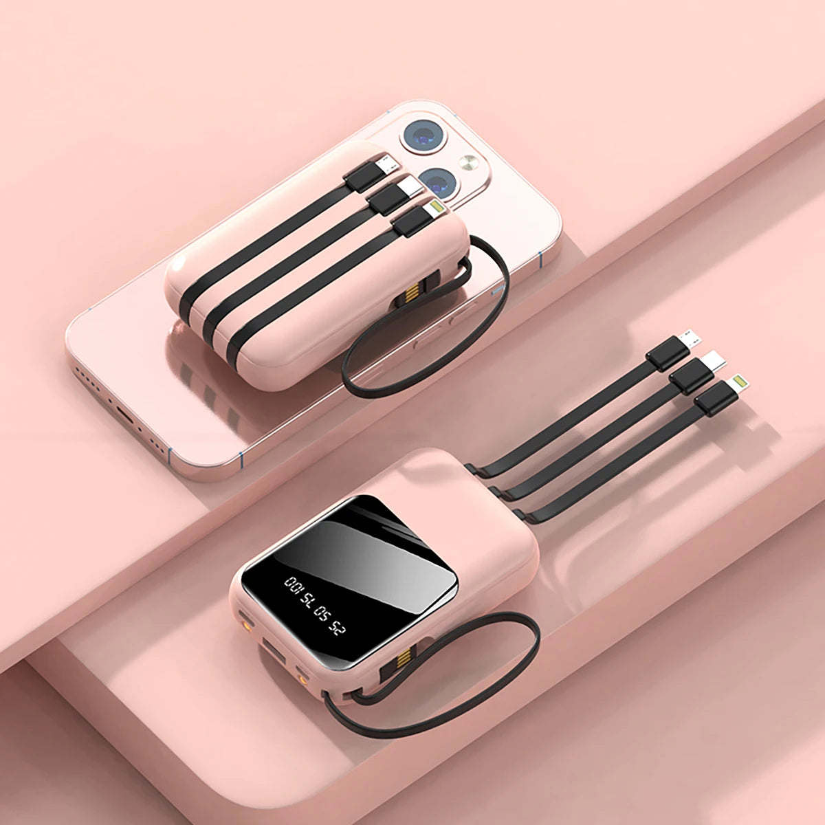 Power Bank 20,000mAh con 4 Cables Integrados