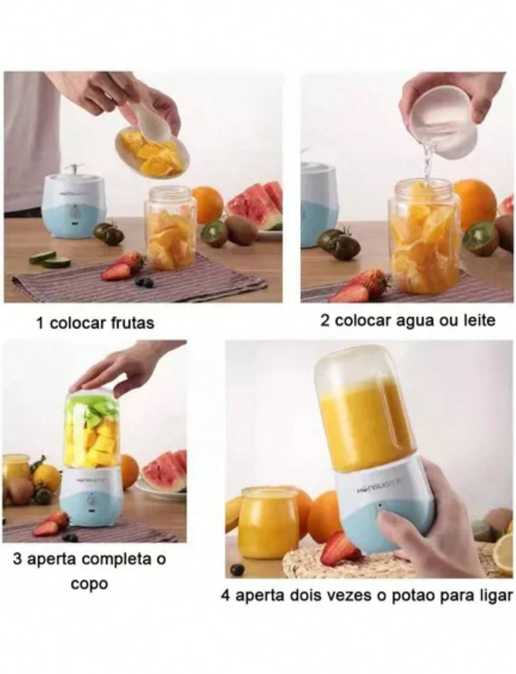 Mini Licuadora Personal para Smoothies y Jugos