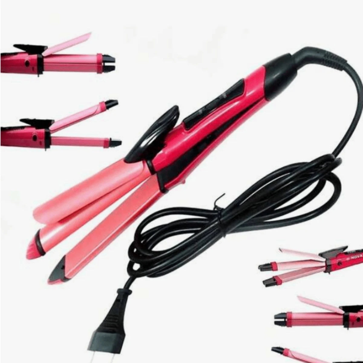 Estilizador de Cabello 2 en 1 - Alaciadora y Rizadora Profesional