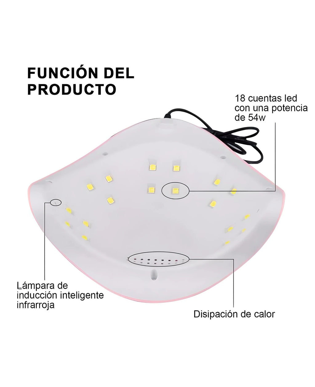 Lámpara LED UV para Uñas de Gel 54W - DarExpress™