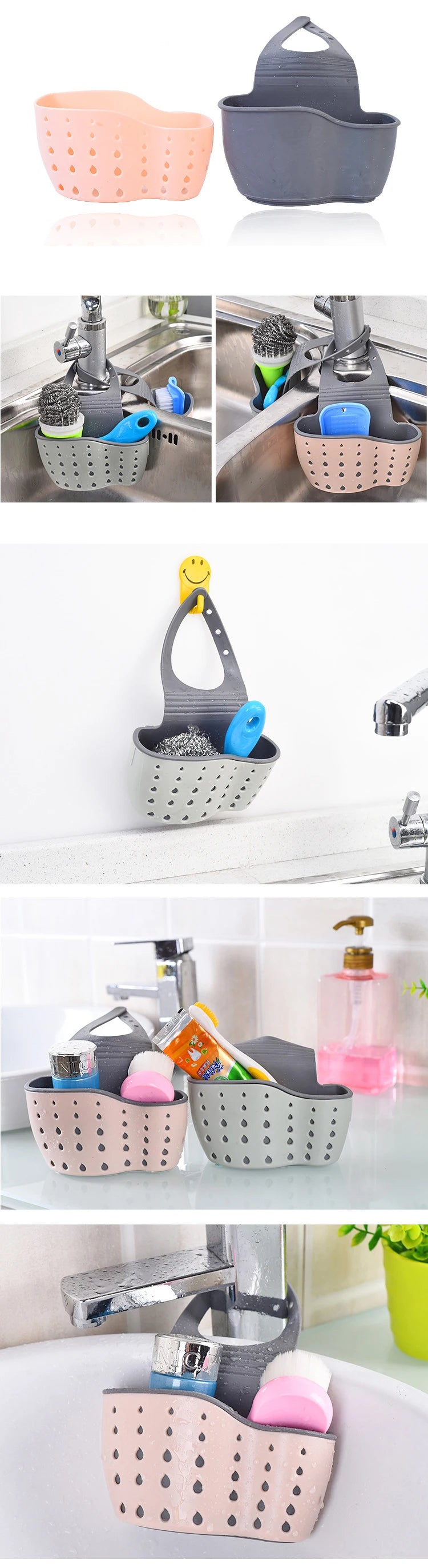 Soporte Flexible para Esponja - Organizador de Fregadero Multiusos