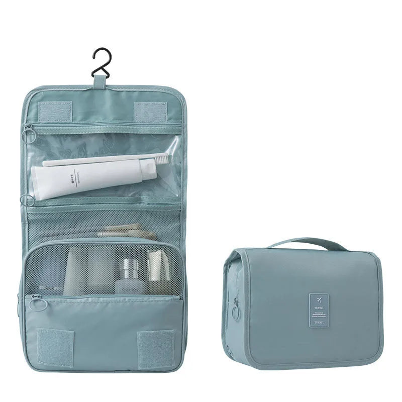 Neceser de Viaje Desplegable - Organizador de Baño con Gancho