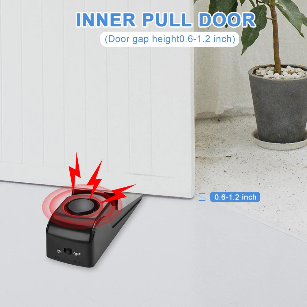 Alarma de Cuña para Puerta "Safe-Stop" - 120dB para Hogar y Viajes.