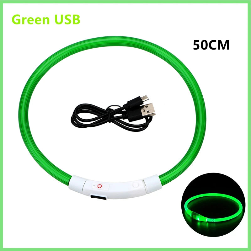 Collar luminoso recargable USB...