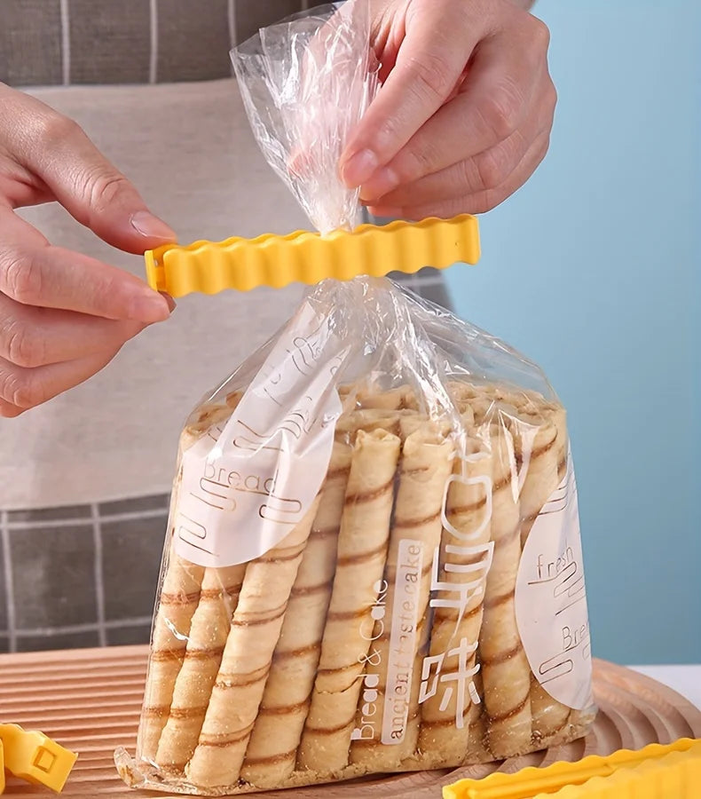 Set de 12 Pinzas para Bolsas "French Fries" - Clips de Sellado con Base Magnética