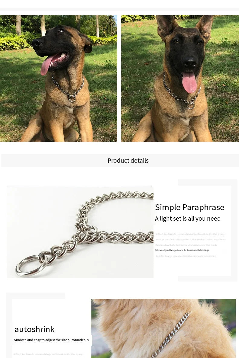 Collar de estrangulamiento Pet P Snake Chain...
