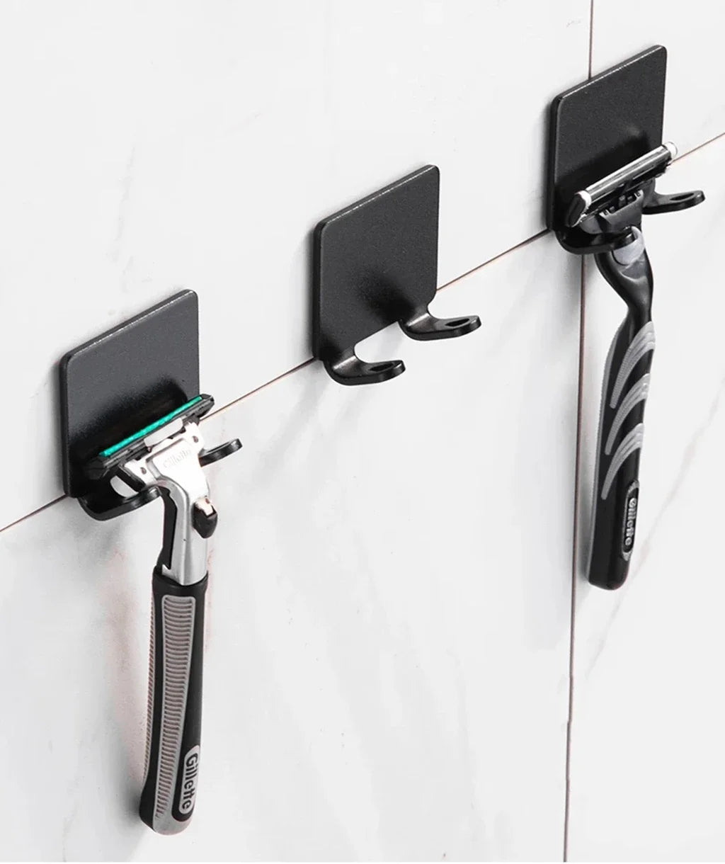 Soporte de Acero Inoxidable para Rastrillo - Adhesivo de Pared Sin Taladro