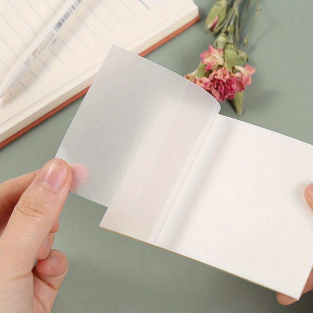 Notas Adhesivas Transparentes - Pack de 50 Hojas Impermeables.