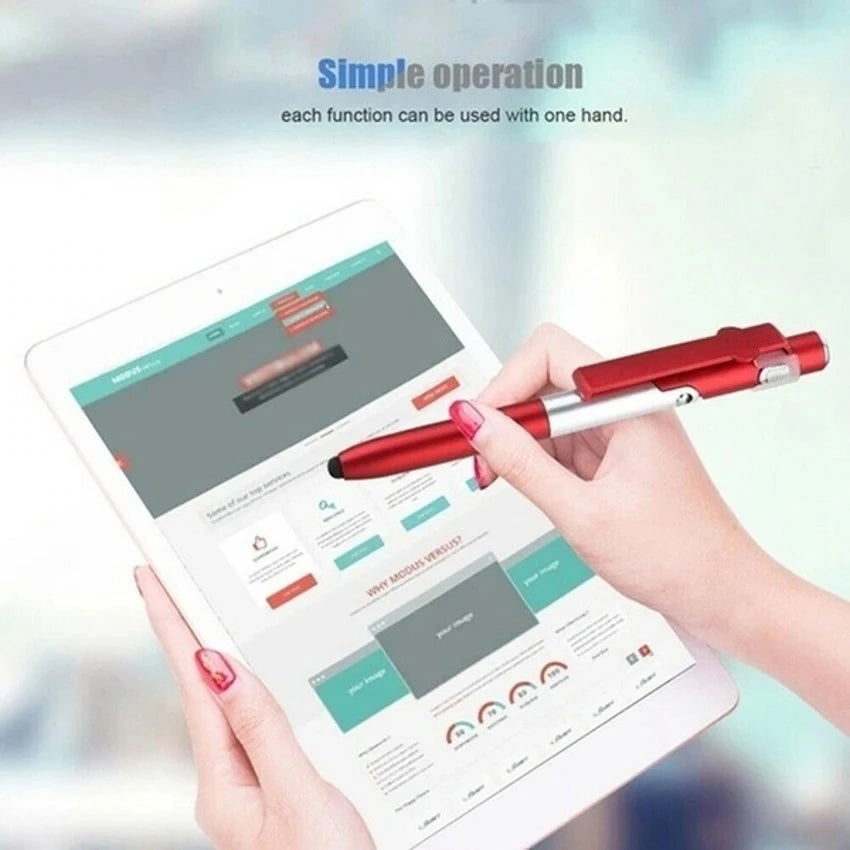 Pluma Táctica Multifunción 4 en 1