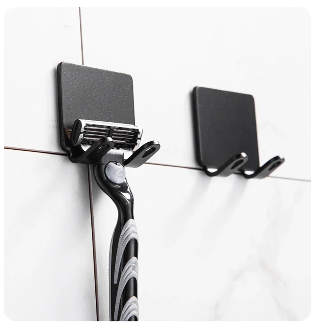 Soporte de Acero Inoxidable para Rastrillo - Adhesivo de Pared Sin Taladro