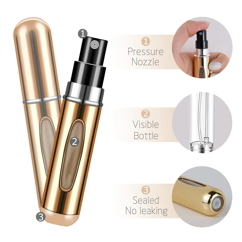 Mini Atomizador de Perfume Recargable (5ml) Premium.