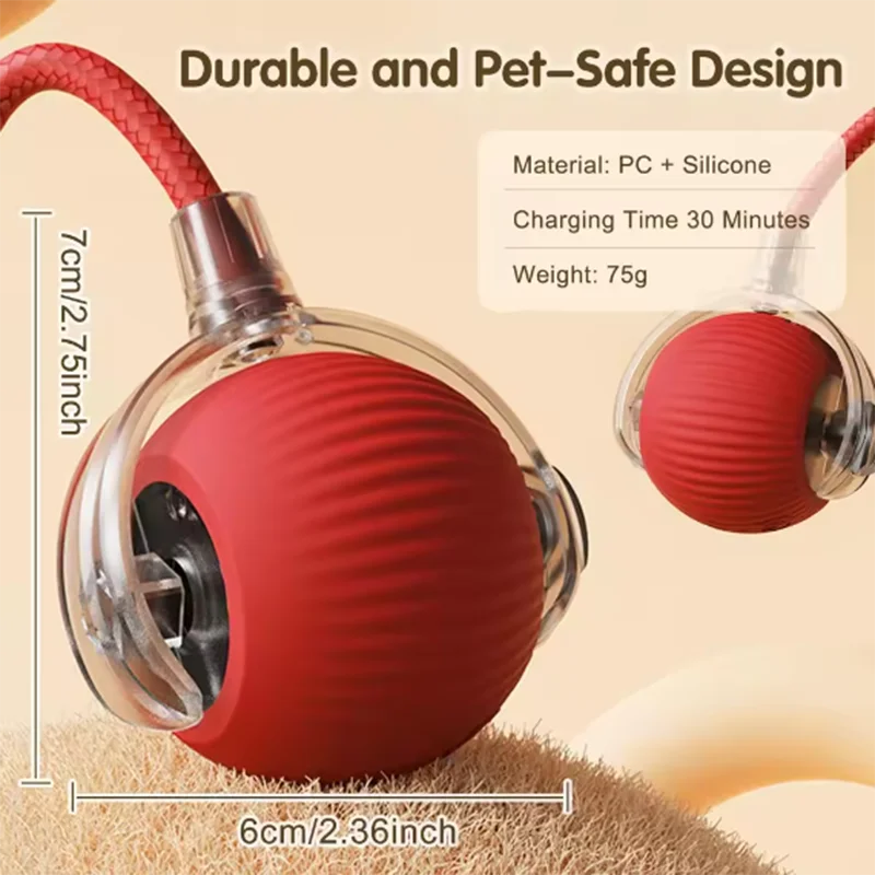 Pelota Inteligente Interactiva para Perros y Gatos - Sensor de Obstáculos y Movimiento Real