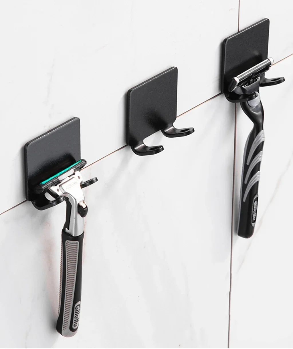 Soporte de Acero Inoxidable para Rastrillo - Adhesivo de Pared Sin Taladro