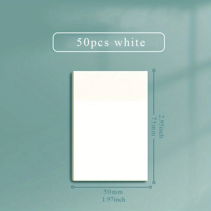 Notas Adhesivas Transparentes - Pack de 50 Hojas Impermeables.