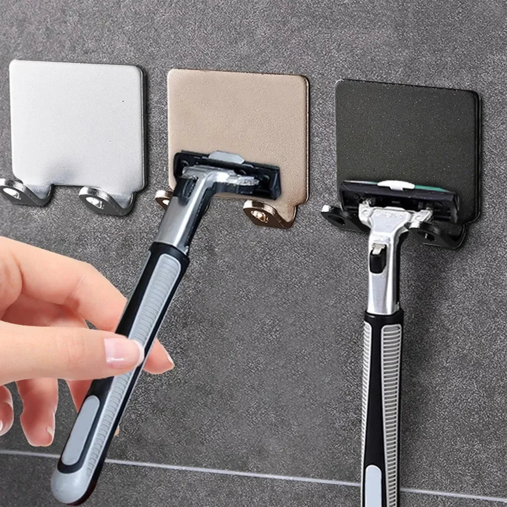 Soporte de Acero Inoxidable para Rastrillo - Adhesivo de Pared Sin Taladro