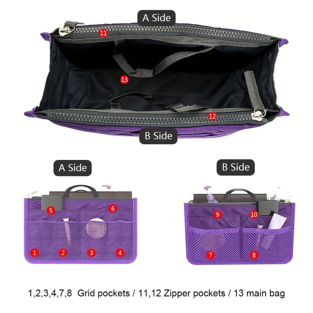 Bolsa Organizadora de Viaje y Cosméticos: Gran Capacidad y Portátil.