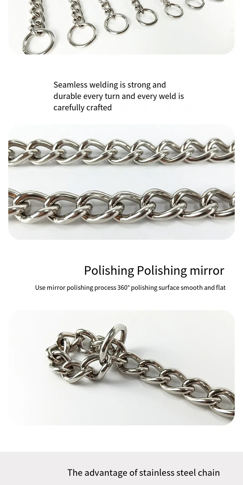 Collar de estrangulamiento Pet P Snake Chain...