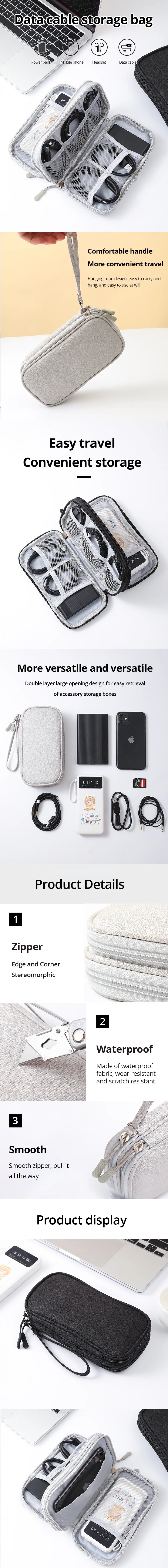 Estuche Organizador de Cables y Gadgets - Maletín de Viaje Portátil