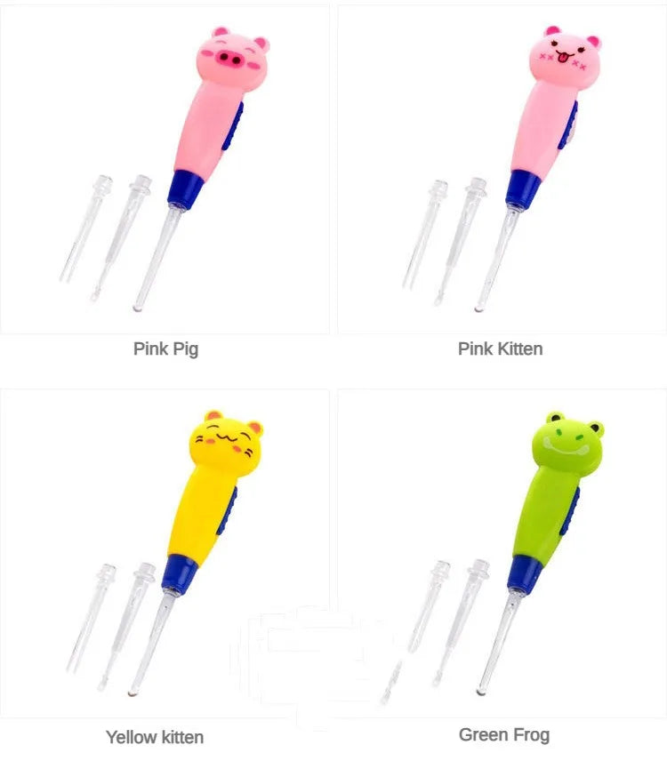 Limpiador de Oídos con Luz LED para Bebés: Limpieza Segura y Precisa