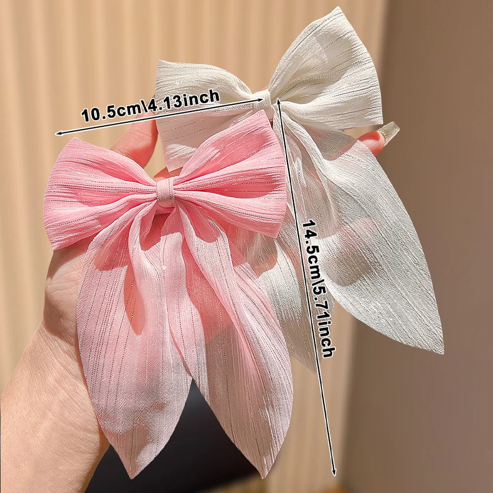 Set de 11 Moños "Arcoíris Elegante" - Pinzas de Listón para Niña