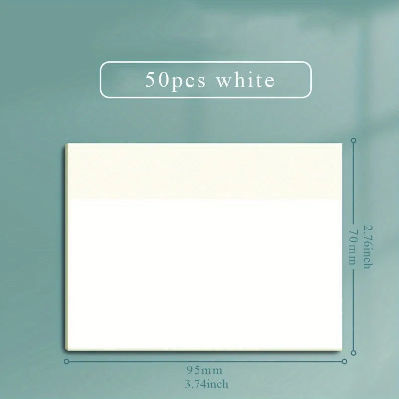Notas Adhesivas Transparentes - Pack de 50 Hojas Impermeables.