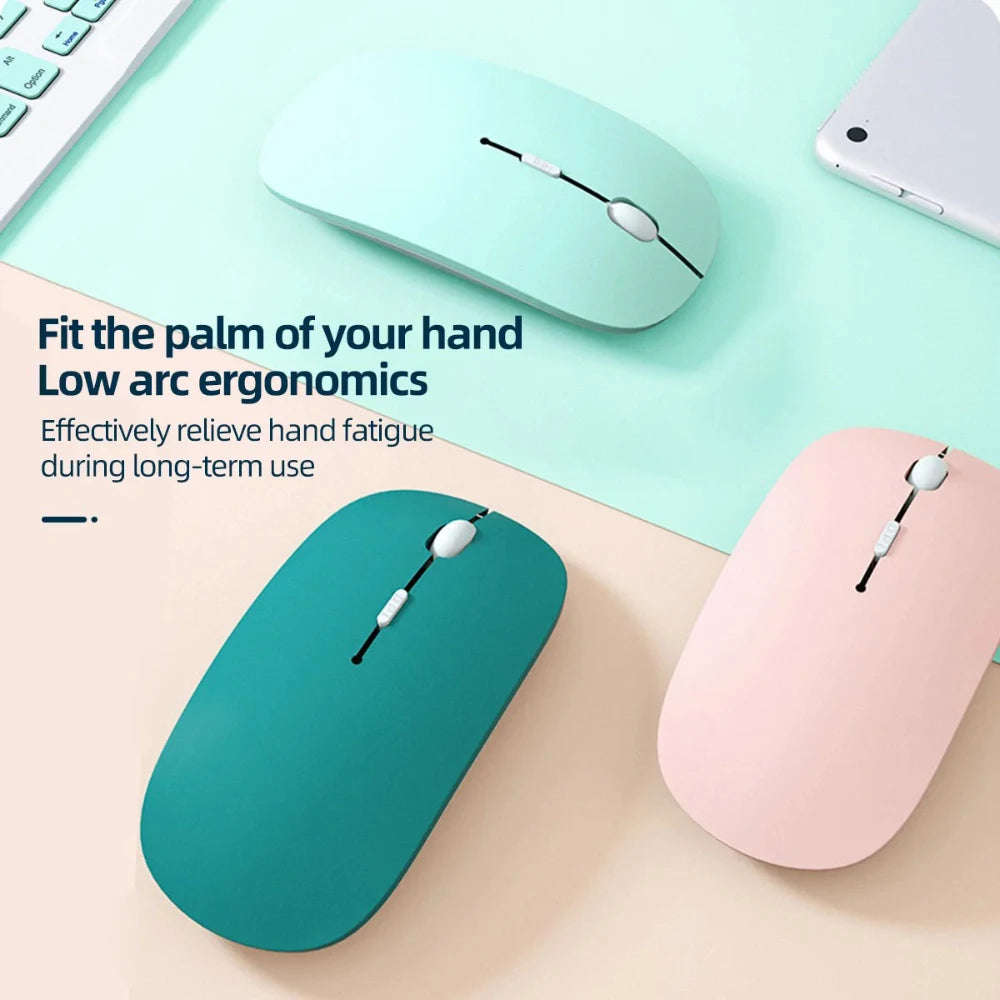 Mouse Inalámbrico Ultra Slim: Bluetooth y Clic Silencioso.