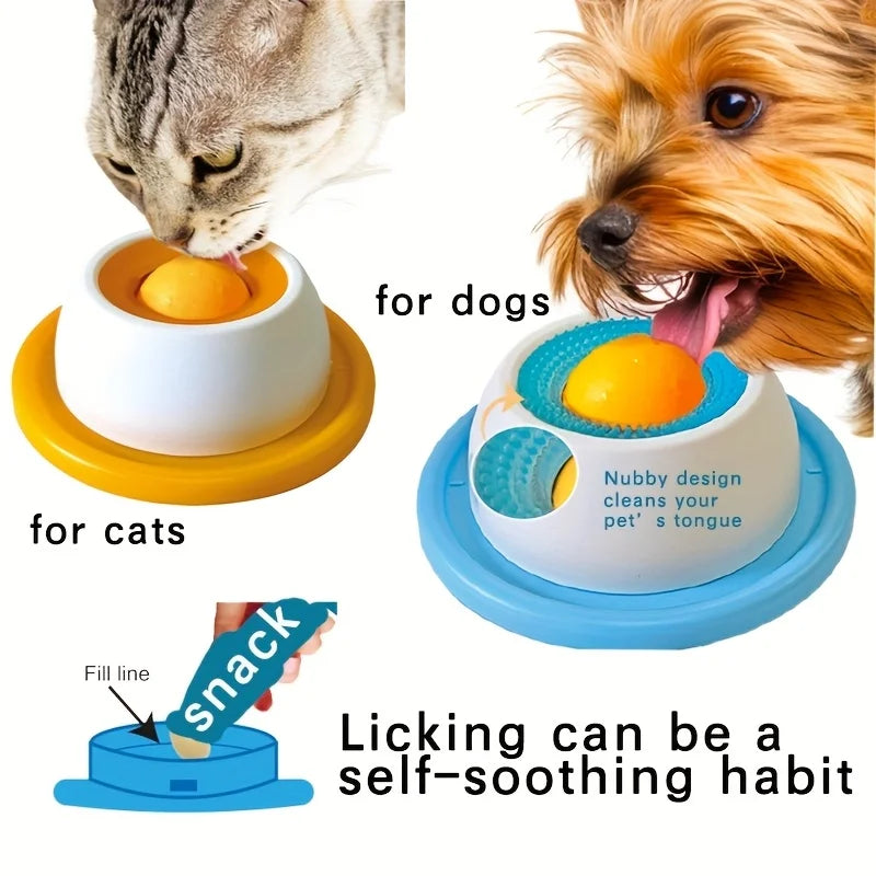 Plato de Lameo Relajante: Juguete Interactivo Anti-Ansiedad para Mascotas