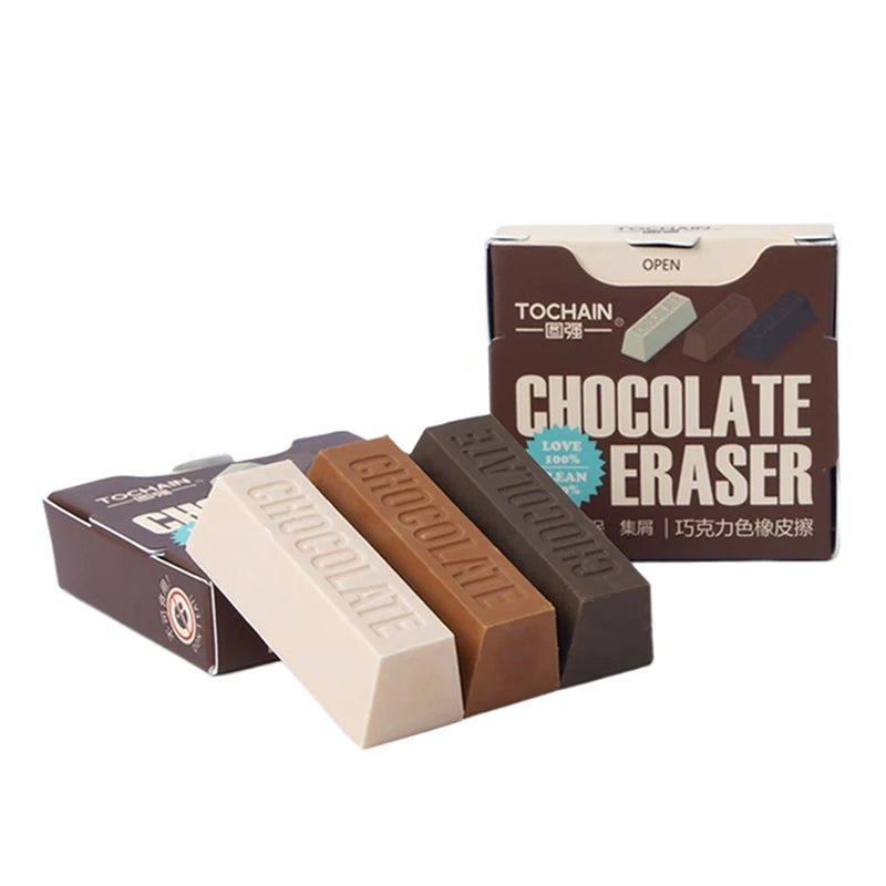 Set de Gomas de Borrar "Choco-Eraser" - Diseño Realista XL.