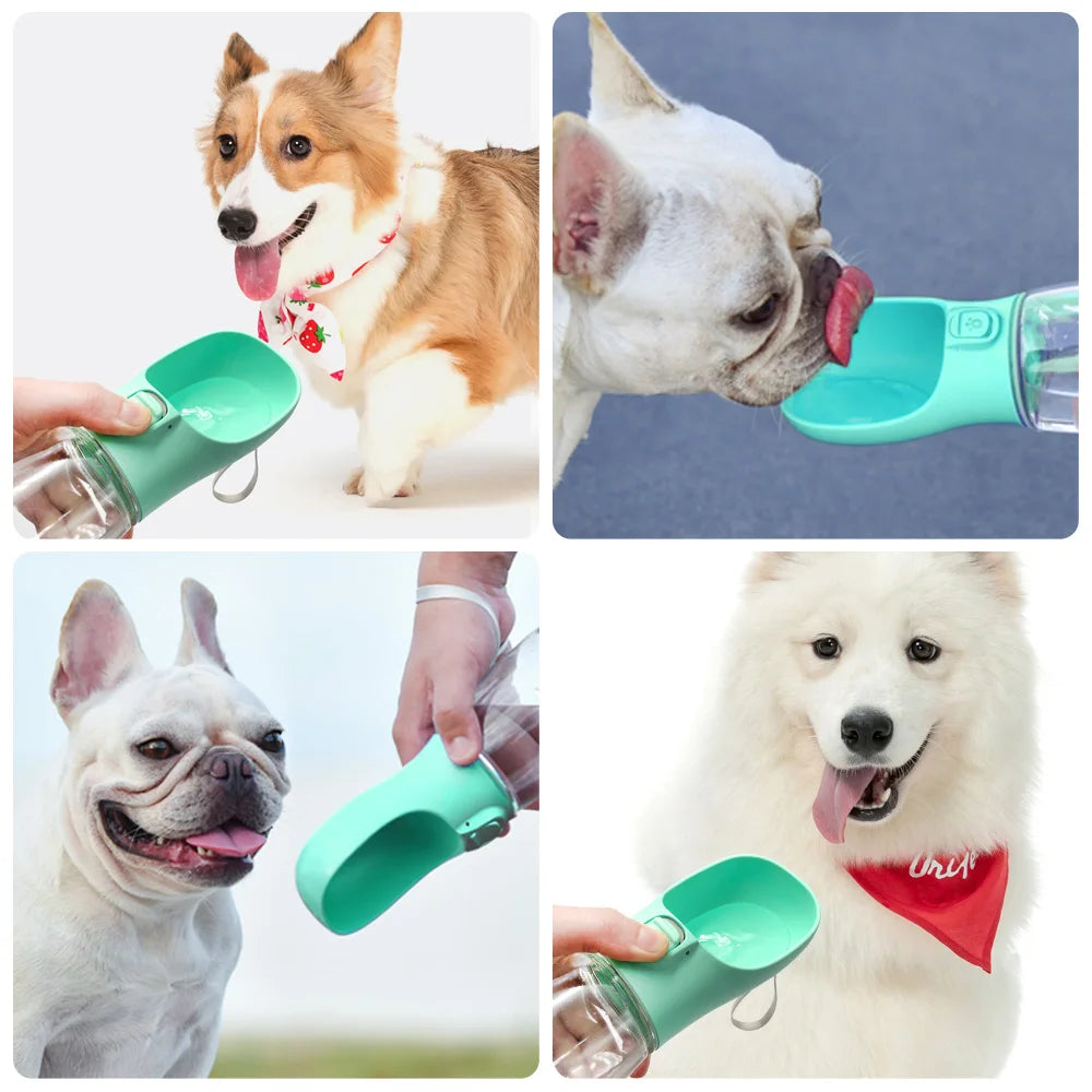 Bebedero Portátil Antiderrames para Perros y Gatos.