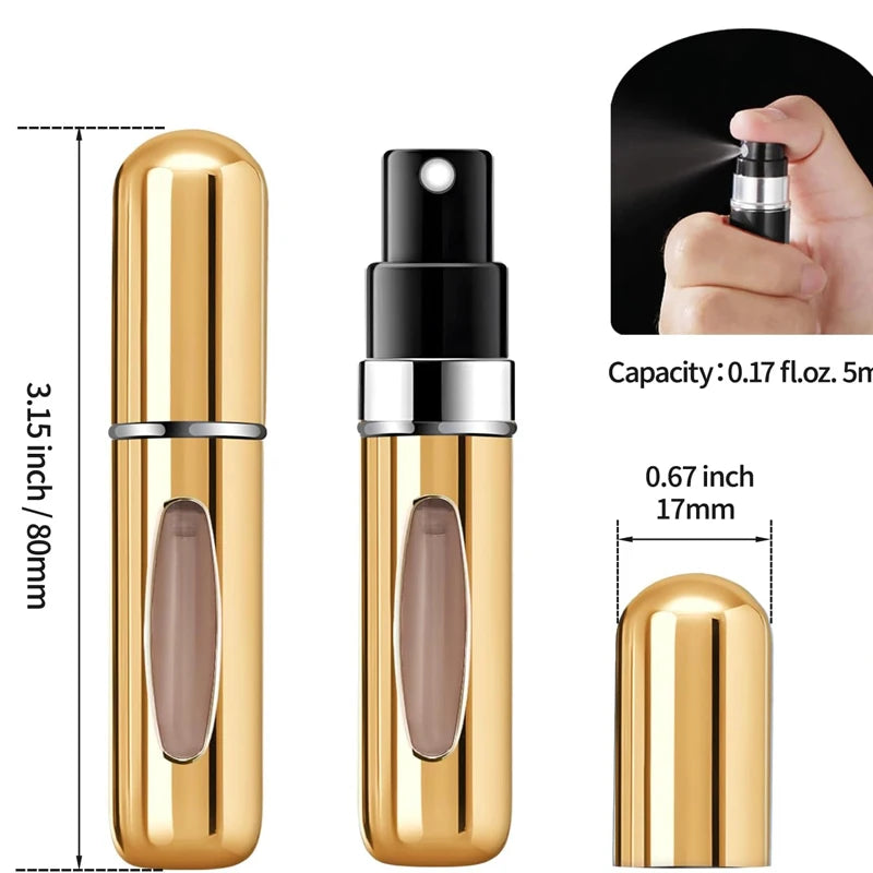Mini Atomizador de Perfume Recargable (5ml) Premium.
