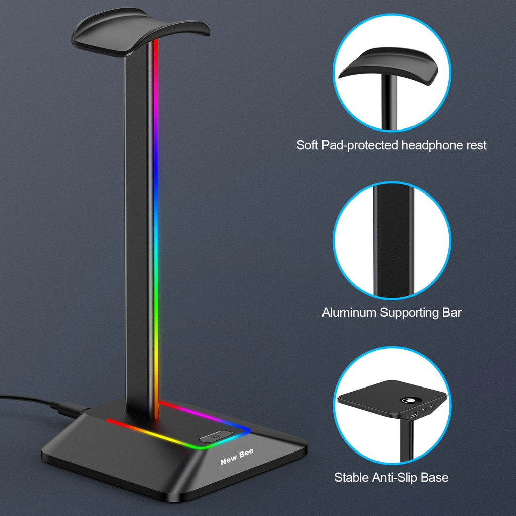 Soporte para auriculares New Bee Z8 RGB...