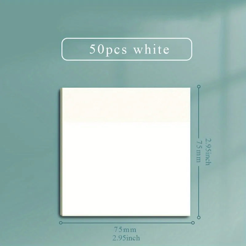 Notas Adhesivas Transparentes - Pack de 50 Hojas Impermeables.