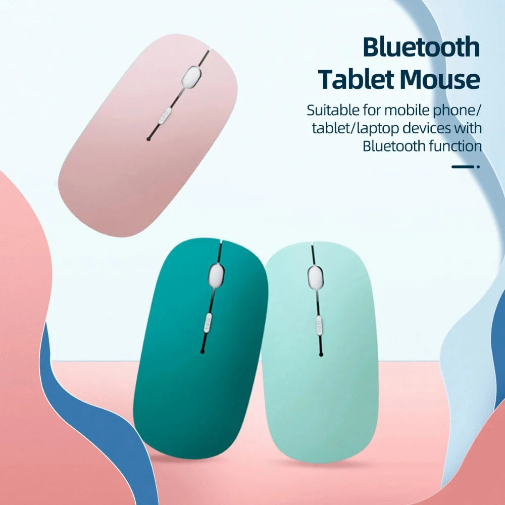 Mouse Inalámbrico Ultra Slim: Bluetooth y Clic Silencioso.