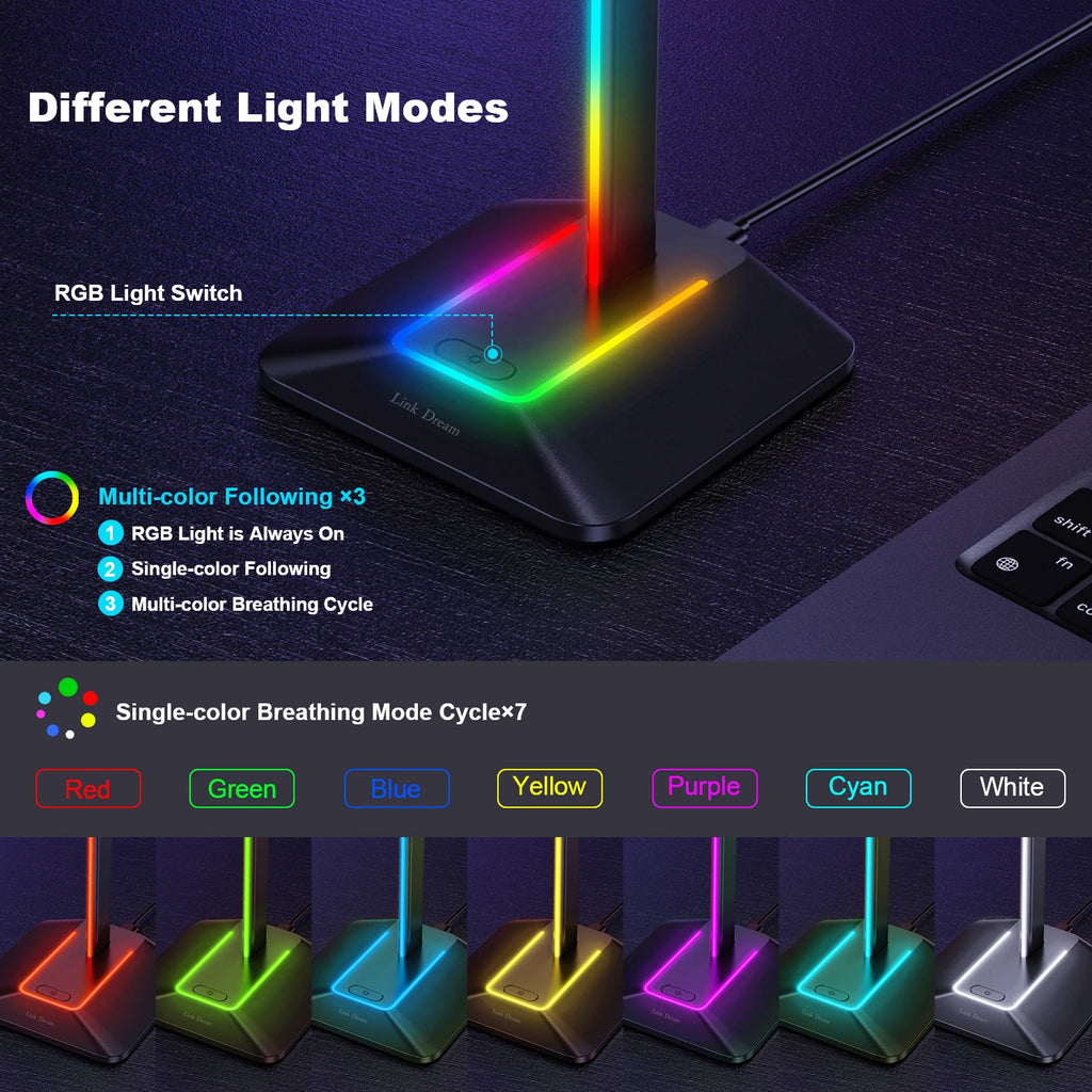 Soporte para auriculares New Bee Z8 RGB...