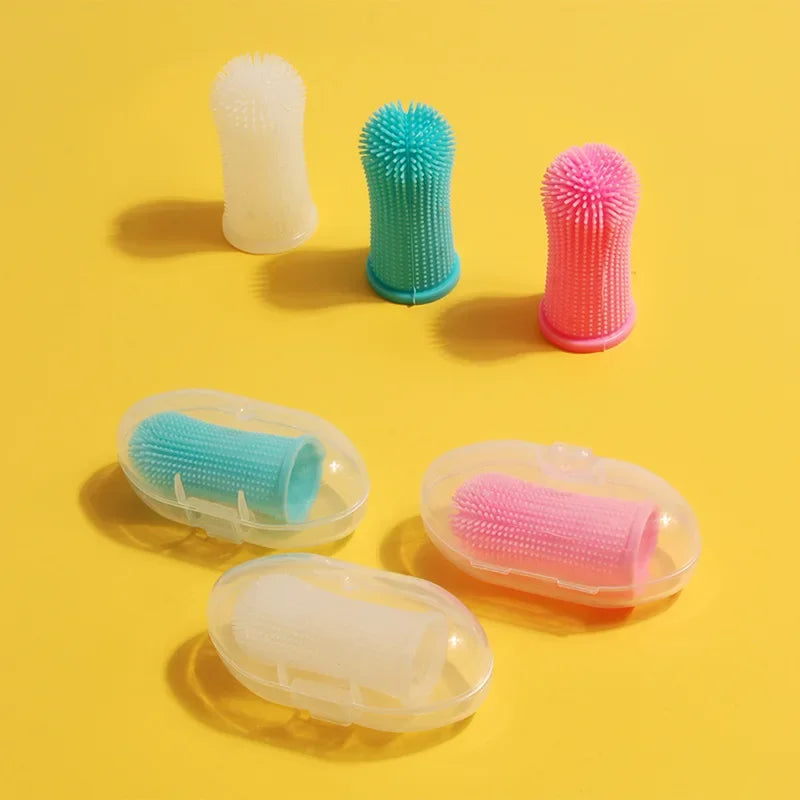 Cepillo de Dedo para Mascotas: Limpieza Dental Suave y Efectiva.
