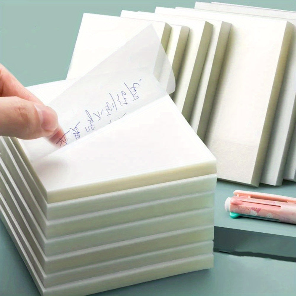 Notas Adhesivas Transparentes - Pack de 50 Hojas Impermeables.