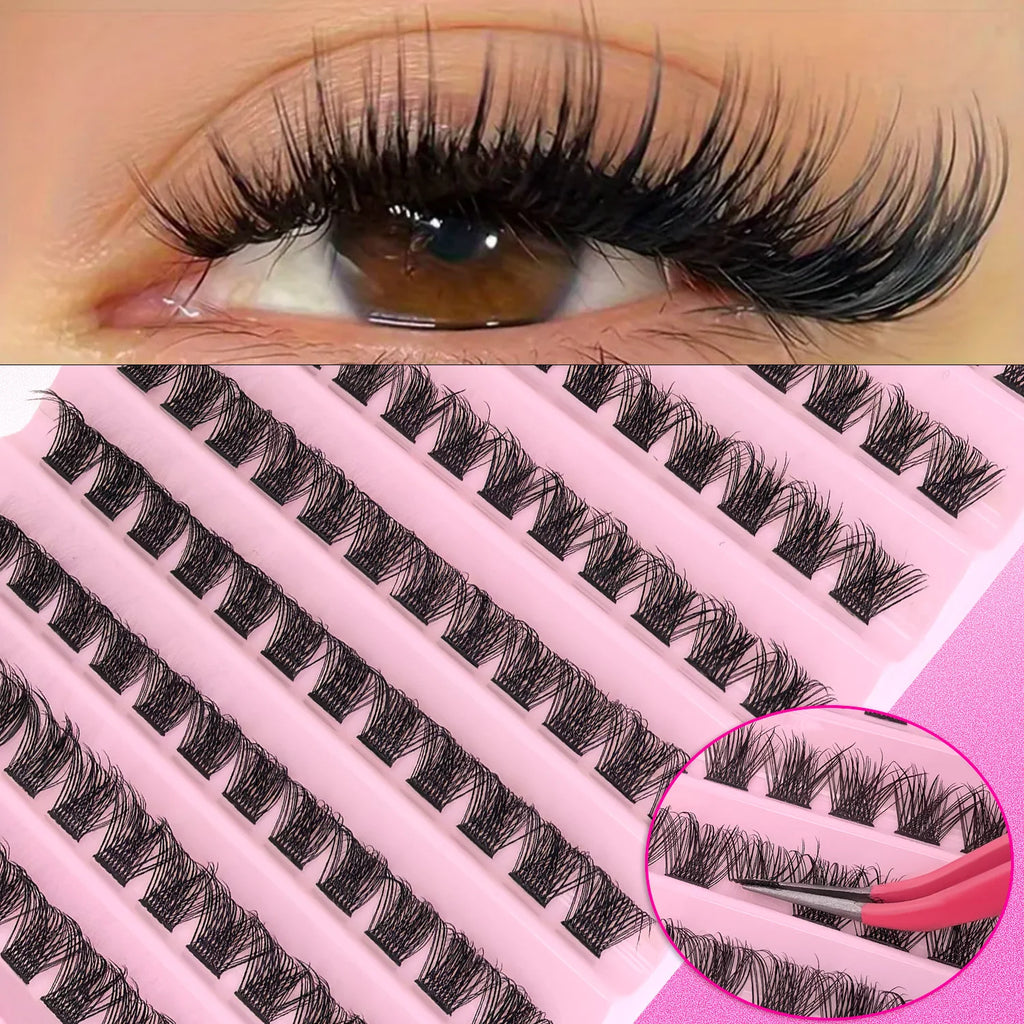 Kit de Extensiones de Pestañas DIY - Lash Clusters con Bond & Seal