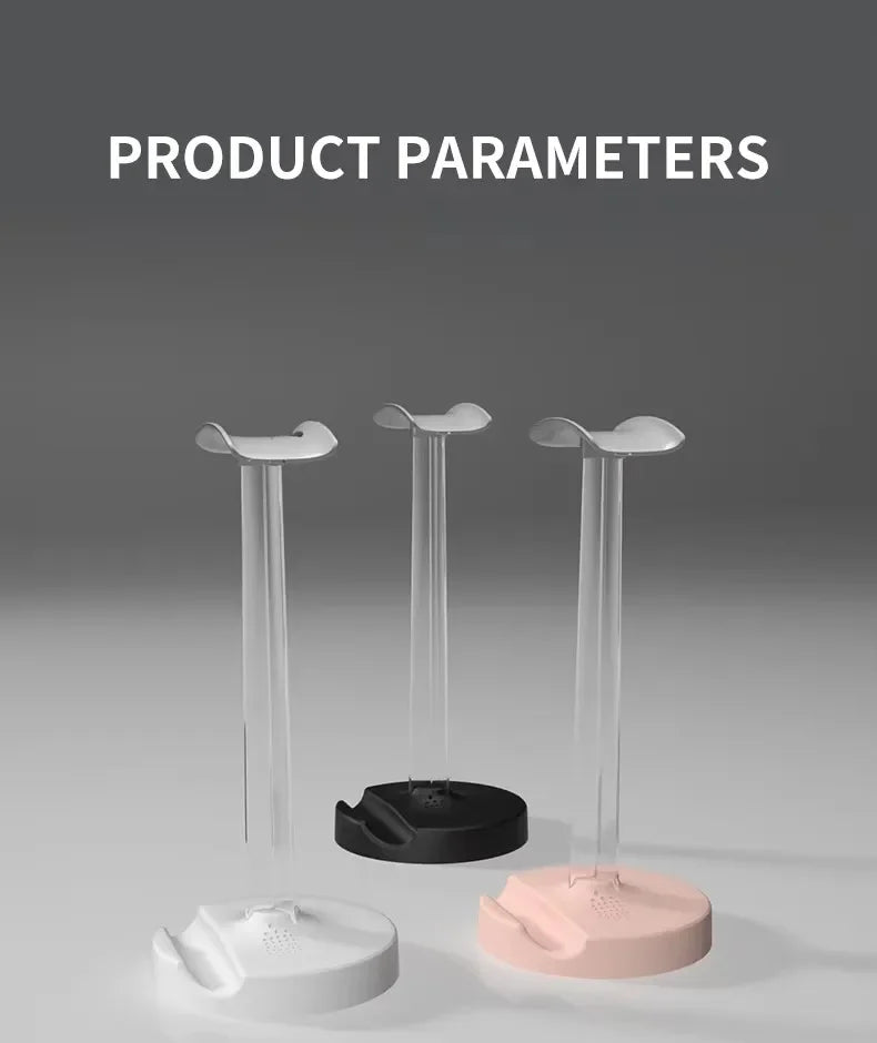 RGB Gaming Headphone Stand, Gaming Headset-Holder with USB Port, Multiple Color Mode, Earphone Hanger for Gamers Desktop