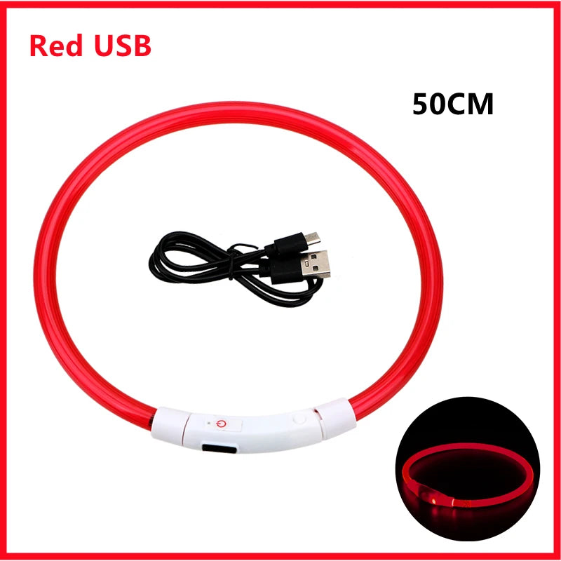 Collar luminoso recargable USB...