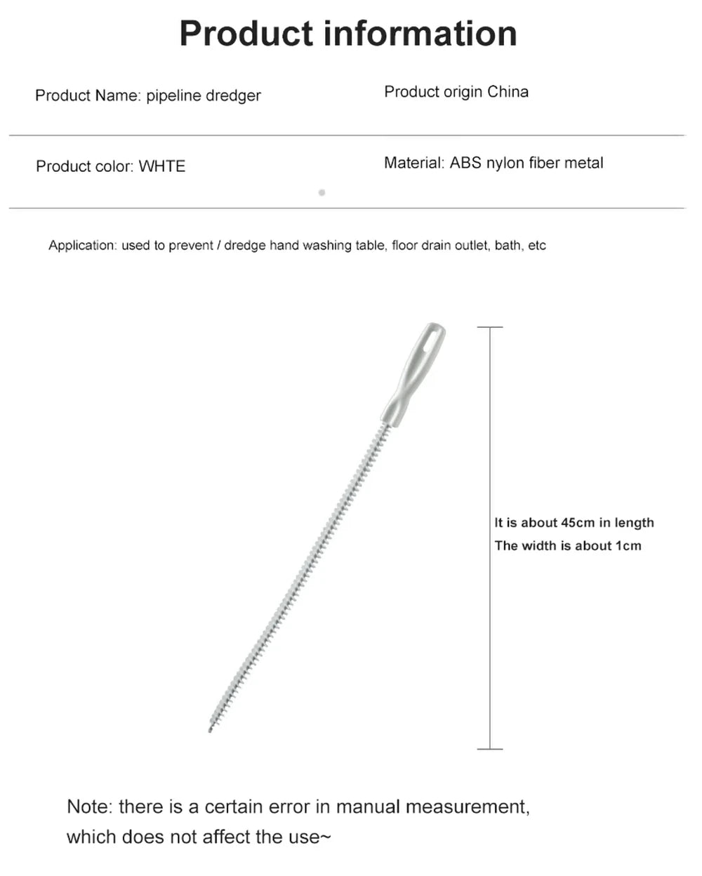 Cepillo Desatascador Flexible: Elimina Pelos y Obstrucciones al Instante.